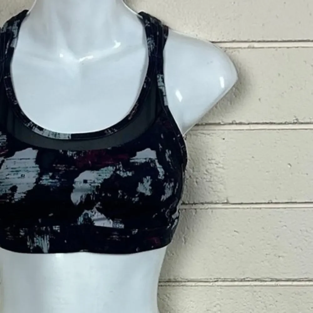 Lululemon Black Multicolor Sports Bra size 6